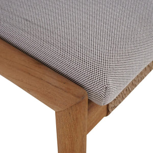 Bramble Jackson Side Chair W/ Seat & Back Cushions - Outdoor Teak-Bramble-Blue Hand Home