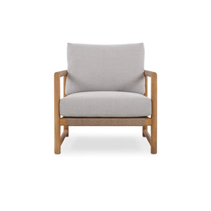Bramble Jackson Single Seater W/ Seat & Back Cushions - Outdoor Teak-Bramble-Blue Hand Home