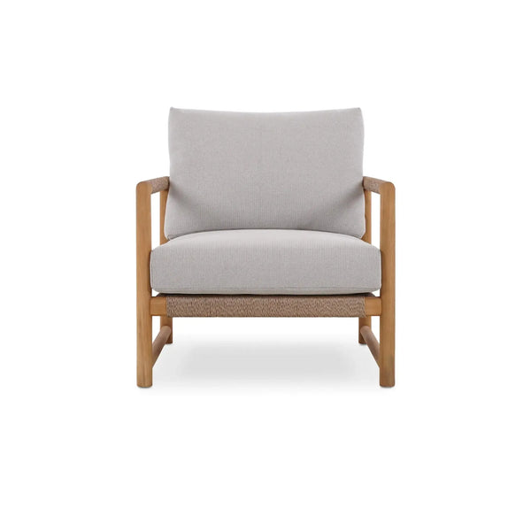 Bramble Jackson Single Seater W/ Seat & Back Cushions - Outdoor Teak-Bramble-Blue Hand Home