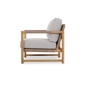 Bramble Jackson Single Seater W/ Seat & Back Cushions - Outdoor Teak-Bramble-Blue Hand Home