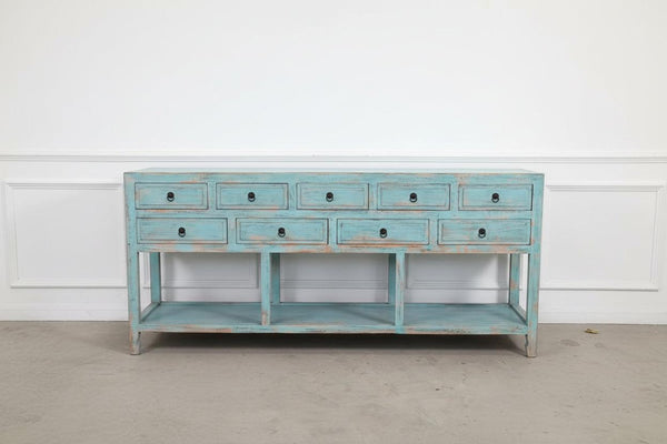 Jorris Nine Drawer Console-Blue Hand Home