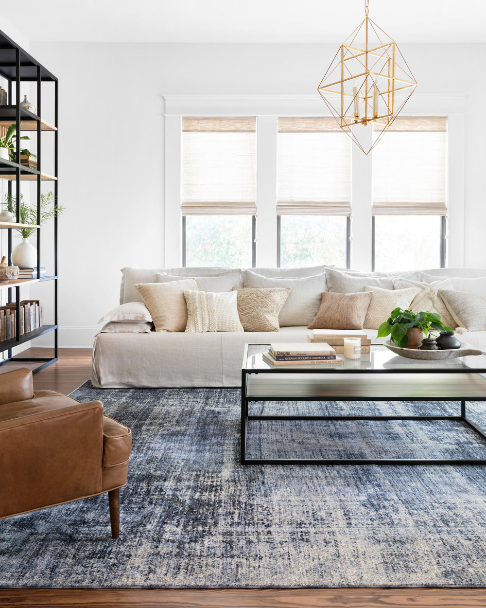 Magnolia Home by Joanna Gaines x Loloi Kennedy Rug - Denim / Denim-Blue Hand Home