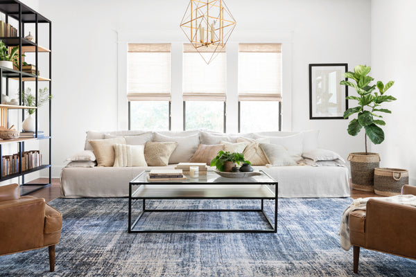 Magnolia Home by Joanna Gaines x Loloi Kennedy Rug - Denim / Denim-Blue Hand Home