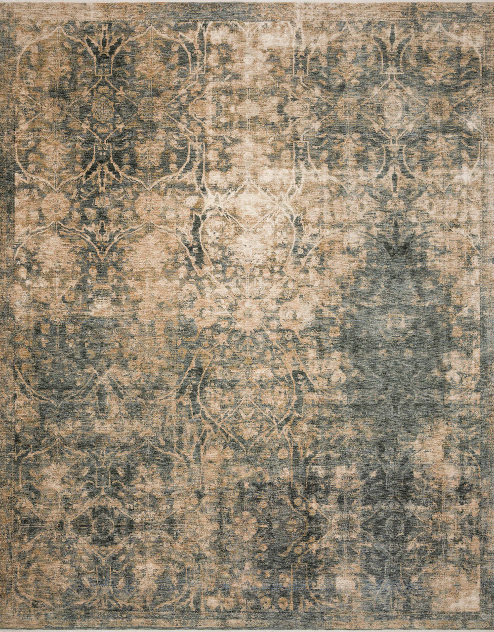 Magnolia Home by Joanna Gaines x Loloi Kennedy Rug - Lagoon / Sand-Blue Hand Home