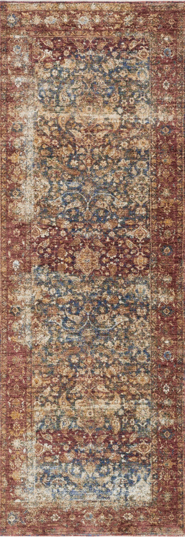 Magnolia Home by Joanna Gaines x Loloi Kennedy Rug - Denim / Brick-Blue Hand Home