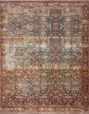 Magnolia Home by Joanna Gaines x Loloi Kennedy Rug - Denim / Brick-Blue Hand Home
