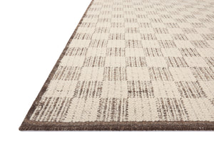Brigette Romanek x Loloi Knox Rugs - Ivory / Mocha-Blue Hand Home