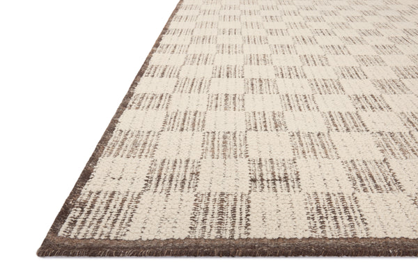 Brigette Romanek x Loloi Knox Rugs - Ivory / Mocha-Blue Hand Home