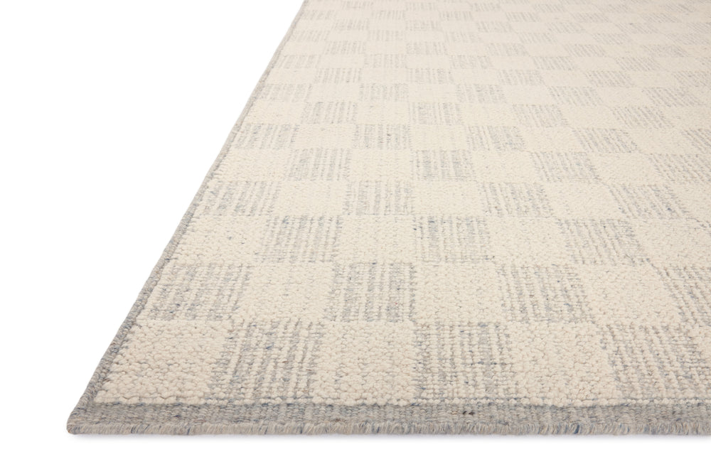 Brigette Romanek x Loloi Knox Rugs - Ivory / Sky-Blue Hand Home