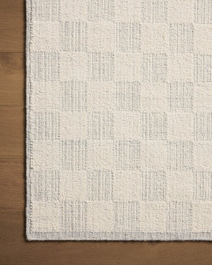 Brigette Romanek x Loloi Knox Rugs - Ivory / Sky-Blue Hand Home
