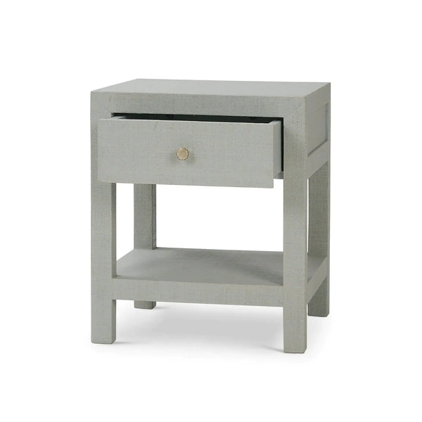 Bramble Kagu 1 Drawer Nightstand Wrapped In Raffia Pale Blue Wash-Bramble-Blue Hand Home