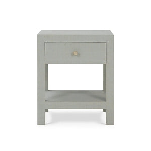 Bramble Kagu 1 Drawer Nightstand Wrapped In Raffia Pale Blue Wash-Bramble-Blue Hand Home