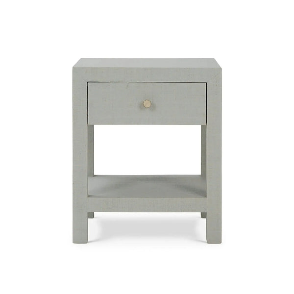 Bramble Kagu 1 Drawer Nightstand Wrapped In Raffia Pale Blue Wash-Bramble-Blue Hand Home