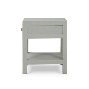 Bramble Kagu 1 Drawer Nightstand Wrapped In Raffia Pale Blue Wash-Bramble-Blue Hand Home