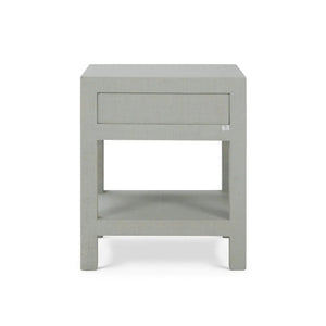 Bramble Kagu 1 Drawer Nightstand Wrapped In Raffia Pale Blue Wash-Bramble-Blue Hand Home