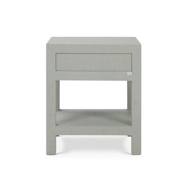 Bramble Kagu 1 Drawer Nightstand Wrapped In Raffia Pale Blue Wash-Bramble-Blue Hand Home