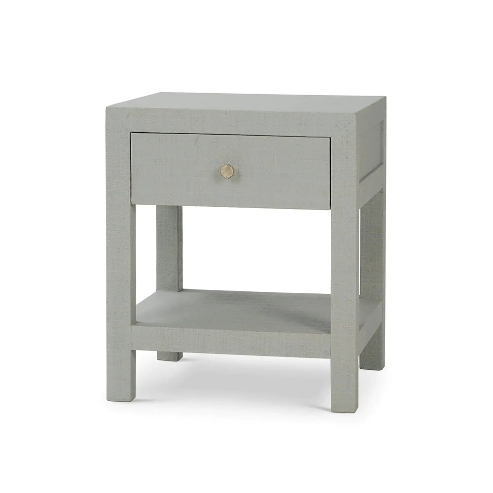 Bramble Kagu 1 Drawer Nightstand Wrapped In Raffia Pale Blue Wash-Bramble-Blue Hand Home