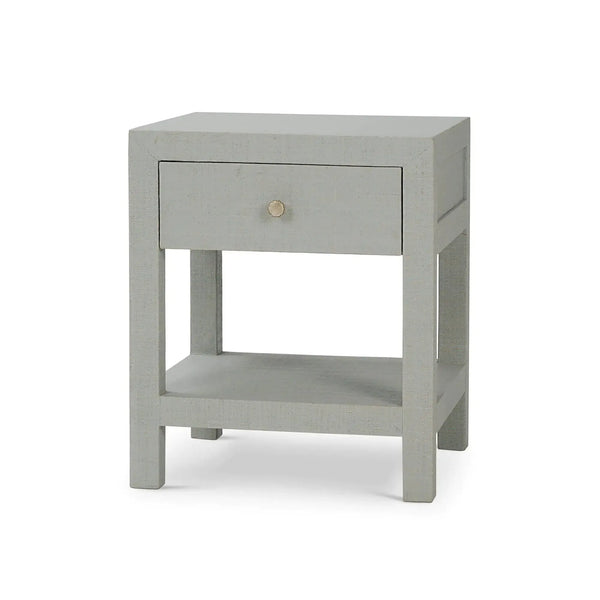 Bramble Kagu 1 Drawer Nightstand Wrapped In Raffia Pale Blue Wash-Bramble-Blue Hand Home