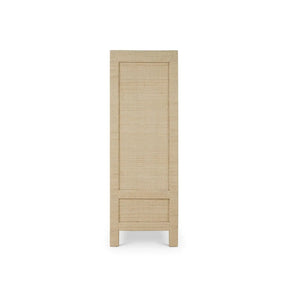 Bramble Kagu 2 Doors Sideboard Wrapped In Natural Rattan W/ True White Interior-Bramble-Blue Hand Home