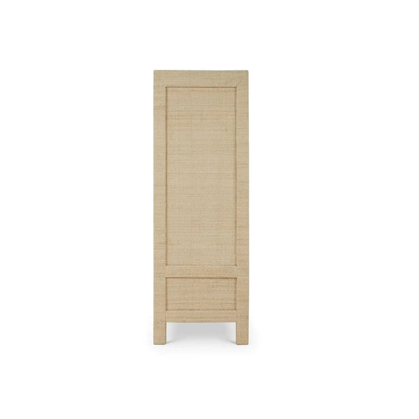 Bramble Kagu 2 Doors Sideboard Wrapped In Natural Rattan W/ True White Interior-Bramble-Blue Hand Home