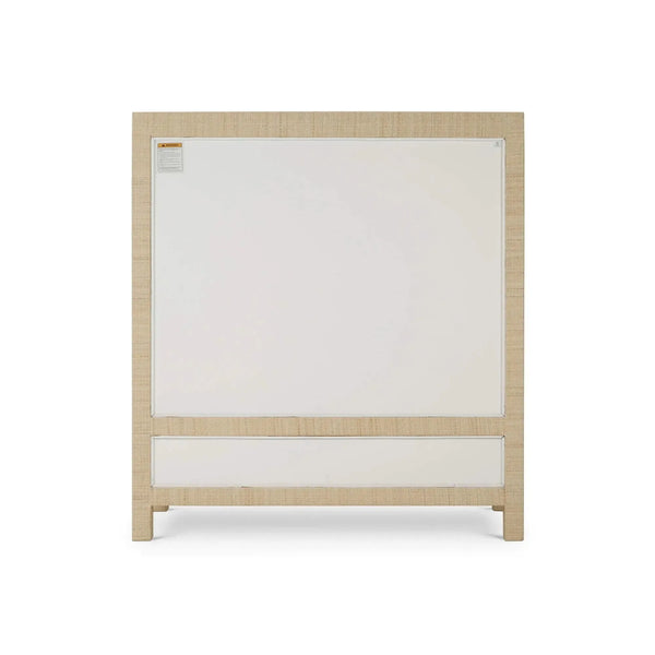 Bramble Kagu 2 Doors Sideboard Wrapped In Natural Rattan W/ True White Interior-Bramble-Blue Hand Home