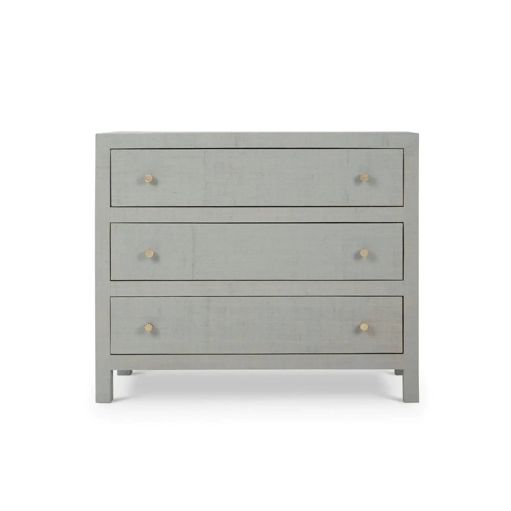 Bramble Kagu 3 Drawer Dresser Wrapped In Raffia Pale Blue-Bramble-Blue Hand Home