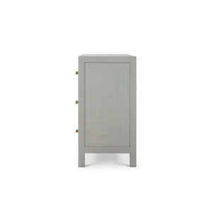 Bramble Kagu 3 Drawer Dresser Wrapped In Raffia Pale Blue-Bramble-Blue Hand Home
