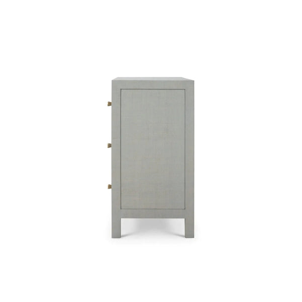 Bramble Kagu 3 Drawer Dresser Wrapped In Raffia Pale Blue-Bramble-Blue Hand Home
