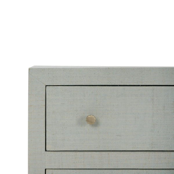 Bramble Kagu 3 Drawer Dresser Wrapped In Raffia Pale Blue-Bramble-Blue Hand Home