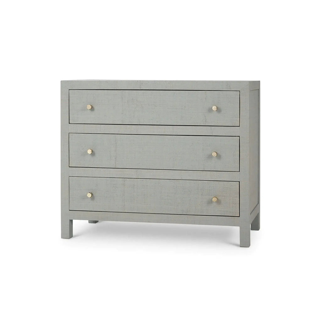 Bramble Kagu 3 Drawer Dresser Wrapped In Raffia Pale Blue-Bramble-Blue Hand Home