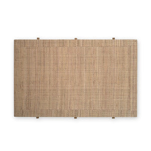 Bramble Kagu 6 Drawer Coffee Table Wrapped In Rattan Natural-Bramble-Blue Hand Home