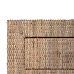Bramble Kagu 6 Drawer Coffee Table Wrapped In Rattan Natural-Bramble-Blue Hand Home