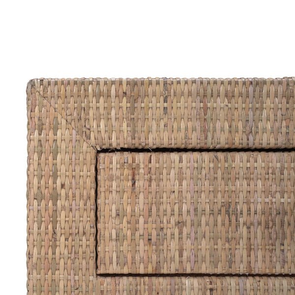 Bramble Kagu 6 Drawer Coffee Table Wrapped In Rattan Natural-Bramble-Blue Hand Home