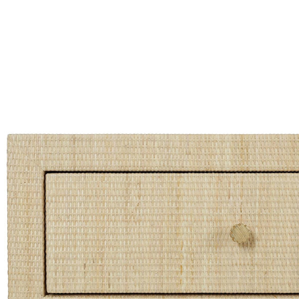 Kagu 9 Drawer Dresser W/ Rattan-Blue Hand Home