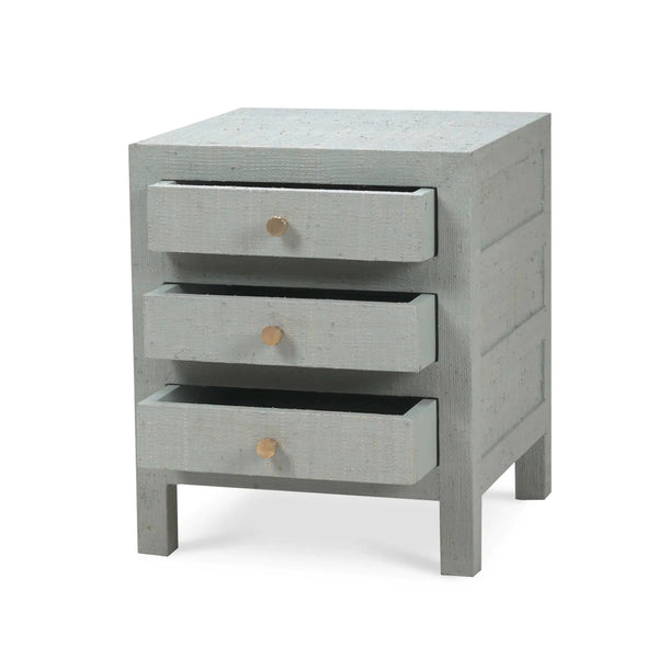 Bramble Kagu End Table In Pale Blue Washed Raffia-Bramble-Blue Hand Home
