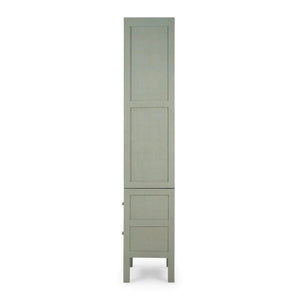 Bramble Kagu Tall Cabinet Wrapped In Raffia Pale Blue W/ True White Interior-Bramble-Blue Hand Home