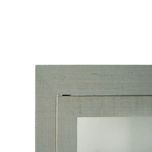 Bramble Kagu Tall Cabinet Wrapped In Raffia Pale Blue W/ True White Interior-Bramble-Blue Hand Home