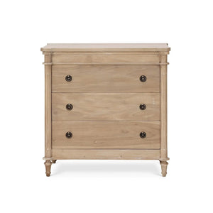 Bramble Kelly 3 Drawer Bedside Table In Sandbar-Bramble-Blue Hand Home