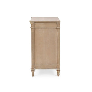 Bramble Kelly 3 Drawer Bedside Table In Sandbar-Bramble-Blue Hand Home