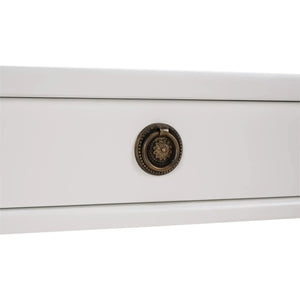 Bramble Kelly 3 Drawer Desk In True White-Bramble-Blue Hand Home