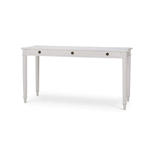 Bramble Kelly 3 Drawer Desk In True White-Bramble-Blue Hand Home