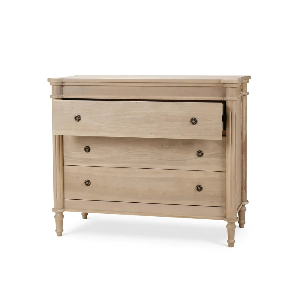 Bramble Kelly 3 Drawer Dresser In Sandbar-Bramble-Blue Hand Home
