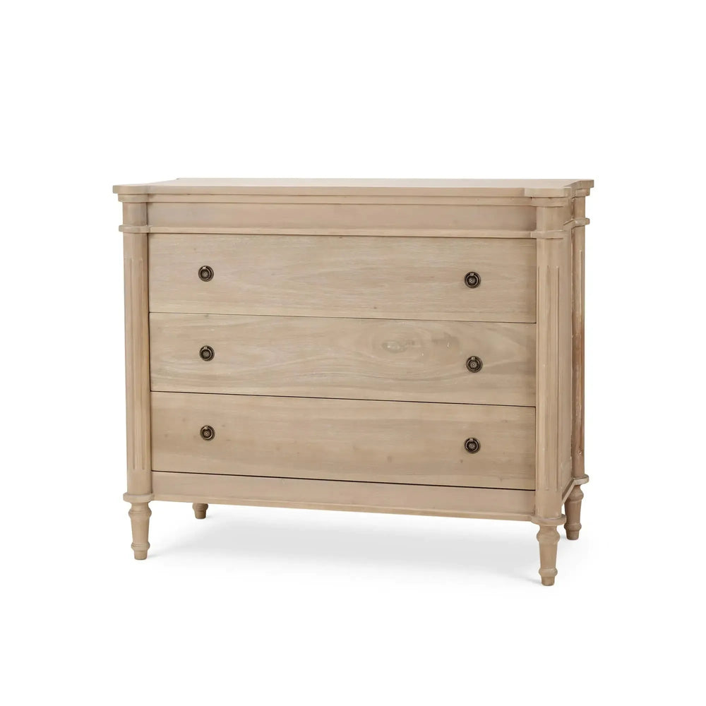 Bramble Kelly 3 Drawer Dresser In Sandbar-Bramble-Blue Hand Home