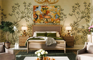 Kelly Upholstered Bed King-Blue Hand Home