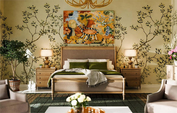 Kelly Upholstered Bed King-Blue Hand Home