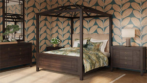 Knightsbridge 1 Drawer Bedside Table-Blue Hand Home