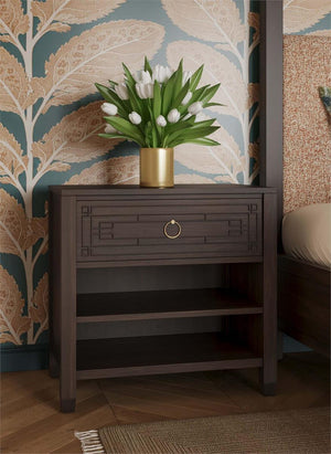 Knightsbridge 1 Drawer Bedside Table-Blue Hand Home