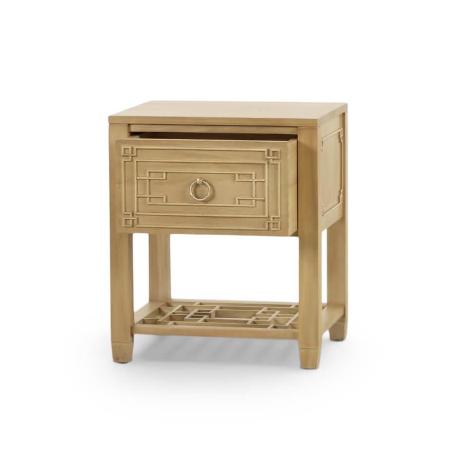 Bramble Knightsbridge End Table in Fruitwood-Bramble-Blue Hand Home