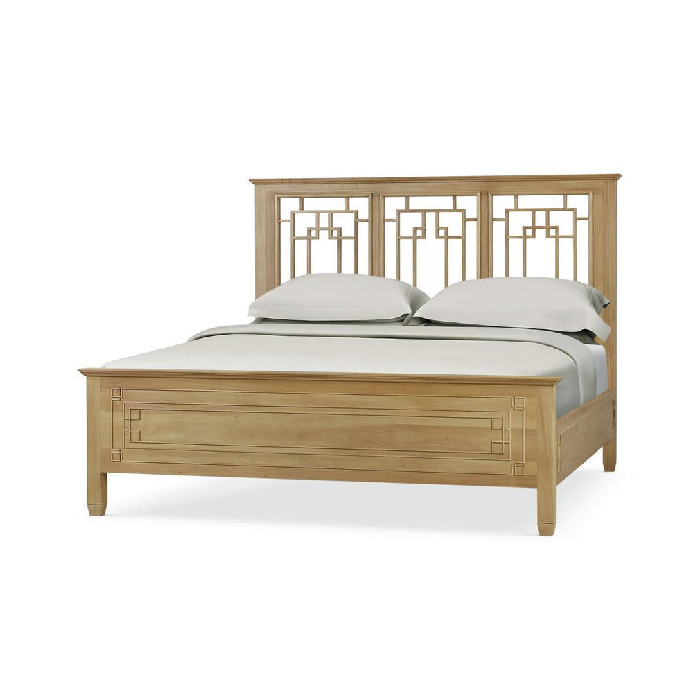Bramble Knightsbridge King Bed in Fruitwood-Bramble-Blue Hand Home