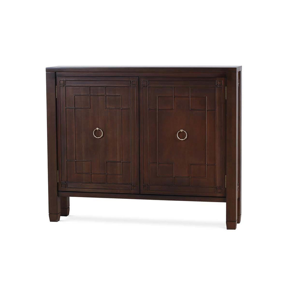 Bramble Knightsbridge Narrow 2 Door Sideboard in Walnut-Bramble-Blue Hand Home